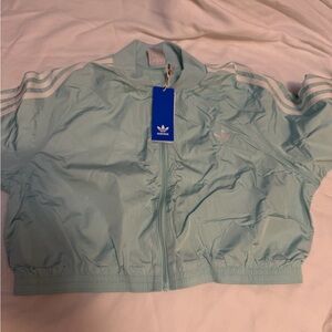 Adidas Pastel Blue Zip-Up Jacket